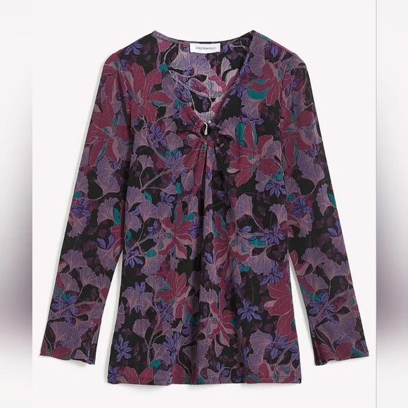 Women's Plus Size Long-Sleeve V-Neck Knit Top 2X - Addition Elle - Picture 4 of 6